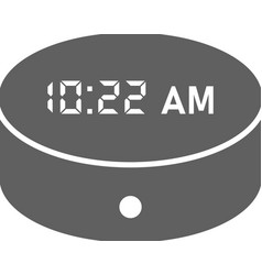 Alexa Clock Smart Speaker Icon Gray Graphics