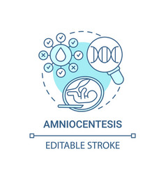 Amniocentesis Blue Concept Icon