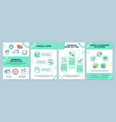 Burnout Prevention Mint Brochure Template