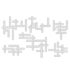 Crossword Riddle Wordsearch Game Grids Set