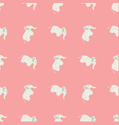 Elephant cute seamless pattern background Vector Image