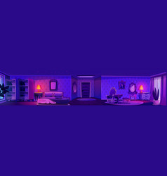 Panoramic Princess Bedroom At Night