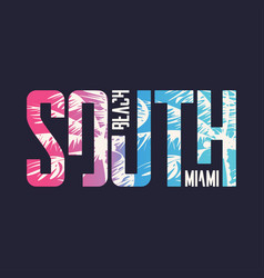 South Beach Miami Graphic T-shirt Design