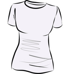 Woman T-shirt Template Isolated On White