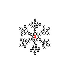 Christmas Snow Flake Shape Made Of X Icons