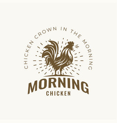 Rooster Crows In Morning Logo Design