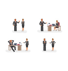 Smart Businessman And Woman Character Creation Set