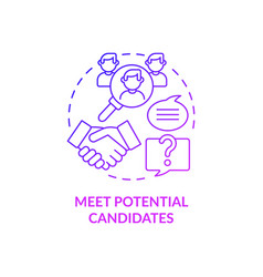 Meet Potential Candidates Purple Gradient Concept