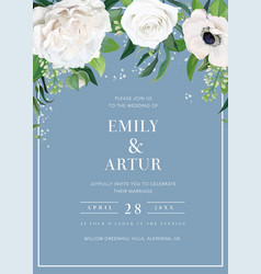 Glacier Lake Blue Tender Wedding Invite Card Save