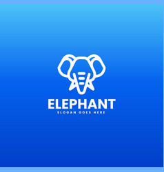 Logo Elephant Line Art Style