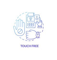 Touch Free Blue Gradient Concept Icon