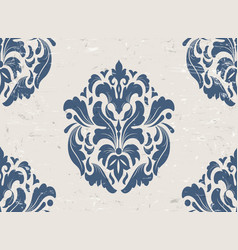 Blue Classical Luxury Damask Seamless Pattern