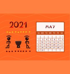 Calendar Africa For May 2021 Week Starts