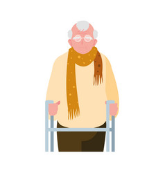 Elderly Man Wearing Stylish Clothes