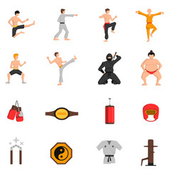 Martial Arts Icons Set