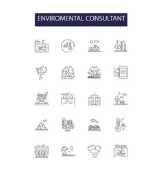 Environmental Consultant Line Icons