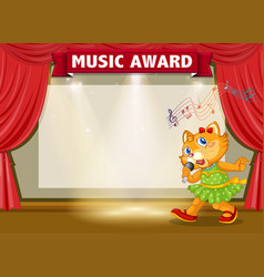 Music Award With Cat Singing