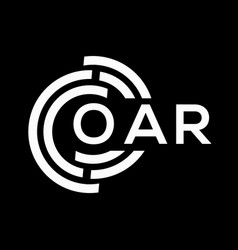 Oar Letter Logo Design On Black Backgroundoar