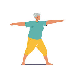 Old Woman Healthy Sport Life Aerobics Or Pilates