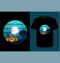 Halloween Retro Vintage T Shirt Design