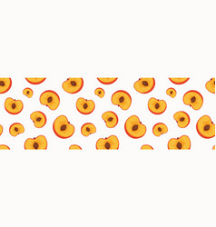 Peach Seamless Pattern In Cartoon Style