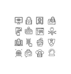 Security Outline Icons