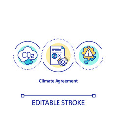 Climate Agreement Concept Icon