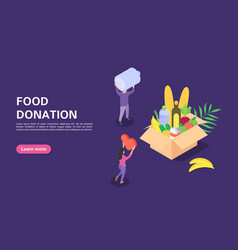 Donation And Food Distribution Concept Volunteer