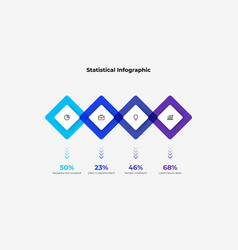 Four Rhombus Arranged In A Row Concept Of 4 Steps