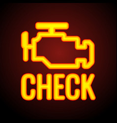 Glowing Check Engine Light Symbol That Pops Up