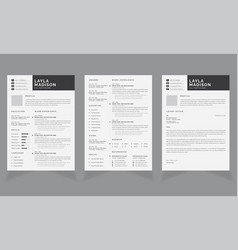 Minimalist Resume Design With Cover Letter Set