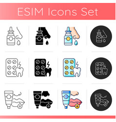 Survival First Aid Kit Icons Set