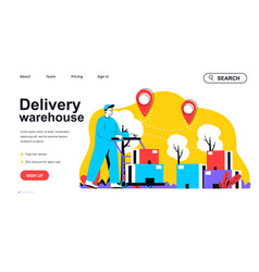 Delivery Warehouse Concept For Landing Page