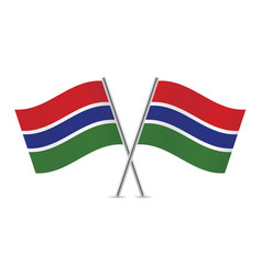 Gambia Crossed Flags