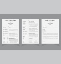 Minimalist Resume Template With Cover Letter