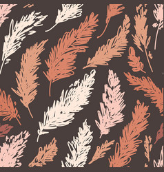 Pampas Grass Seamless Pattern Trendy