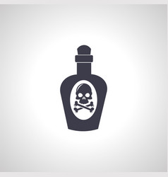 Poison Or Venom Bottle With Skull And Crossbones