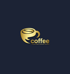 Coffee Cup Gold Logo