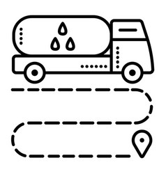 Liquid Delivery By Truck Icon