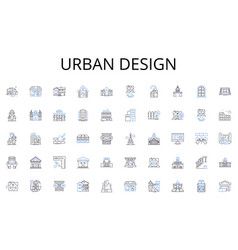 Urban Design Line Icons Collection Smile Frown