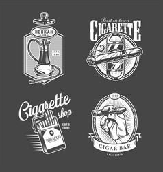 Vintage Hookah And Cigar Bar Logos