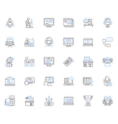 Company Employees Line Icons Collection