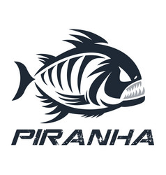 Modern Fish Predator Piranha Logo