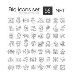 Nft Rgb Linear Icons Set