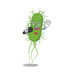 Talented Singer Ecoli Bacteria Cartoon