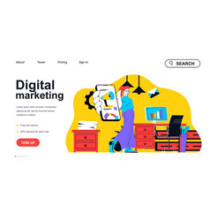 Digital Marketing Concept For Landing Page