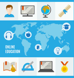 Elearning Flat Concept