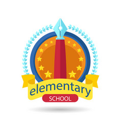 Hand Drawn Pen Elementary School Logo