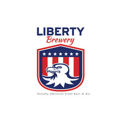 Liberty Brewery American Craft Beer Logo