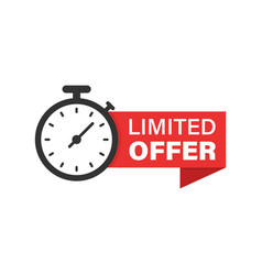 Limited Offer Label Icon In Flat Style Discount